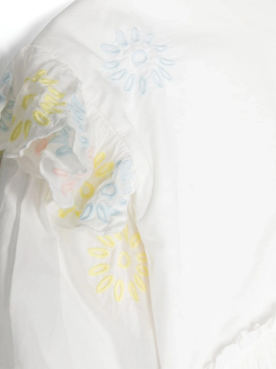 Rochie eleganta Stella McCartney alba din bumbac organic si polyester - Img 3