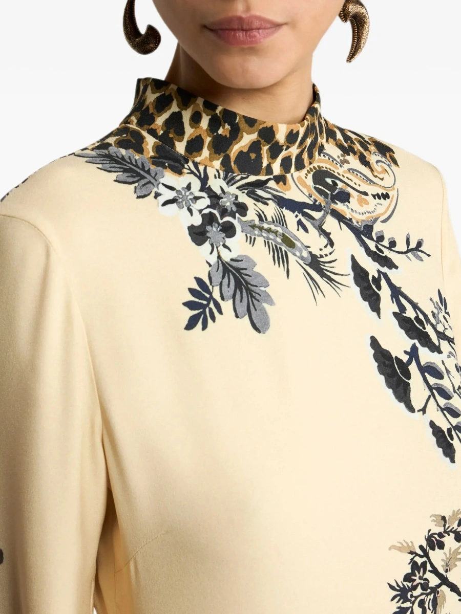 Rochie ETRO multicolora din bumbac - Img 6