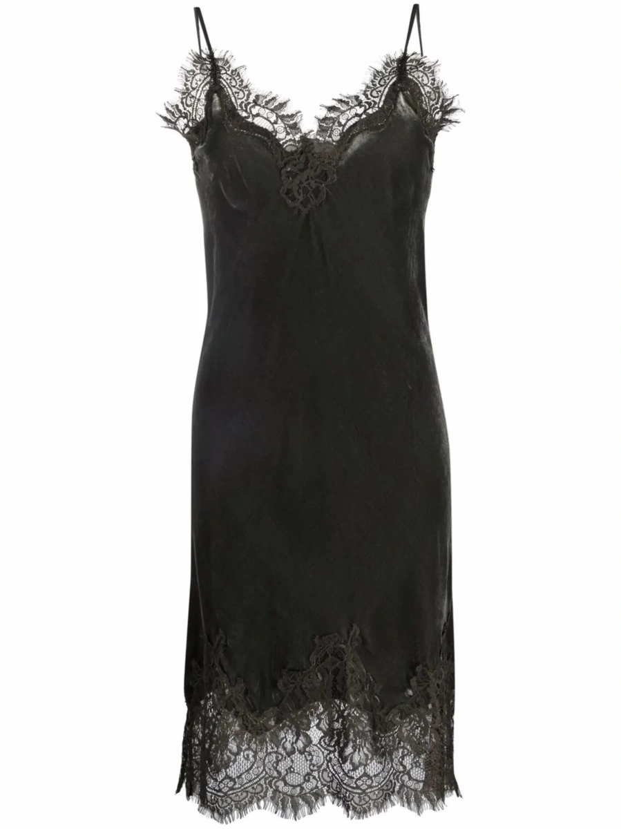 Rochie GOLD HAWK gri din catifea - Img 8