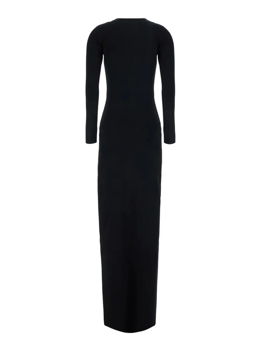 Rochie lunga Elisabetta Franchi neagra din vascoza - Img 2