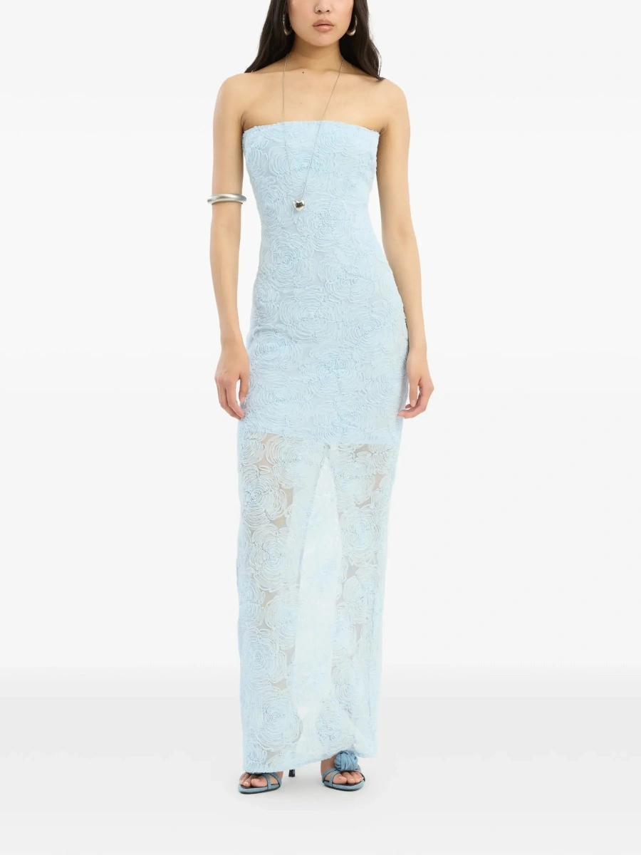 Rochie lunga ROTATE Birger Christensen albastra - Img 4