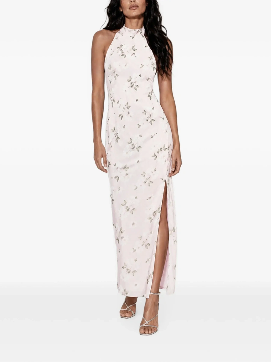 Rochie lunga ROTATE Birger Christensen roz 'Floral' - Img 6
