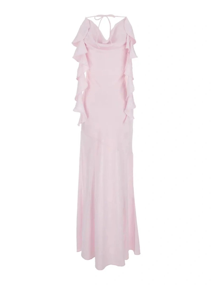 Rochie lunga ROTATE Birger Christensen roz 'Rosa' - Img 2