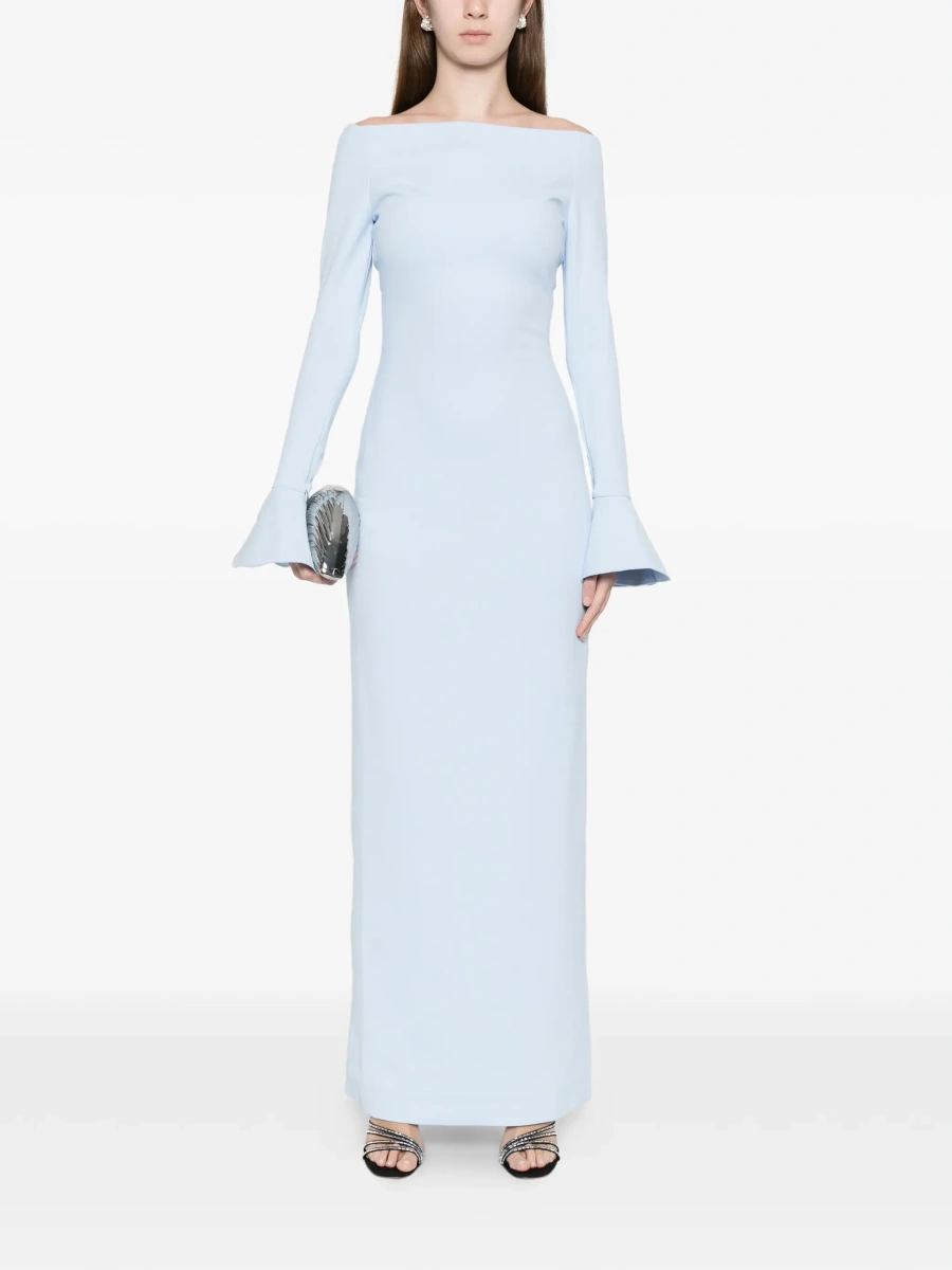 Rochie lunga SOLACE LONDON albastra 'Anica' - Img 4