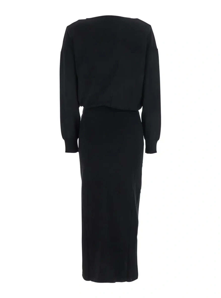 Rochie P.A.R.O.S.H. neagra din lana - Img 2