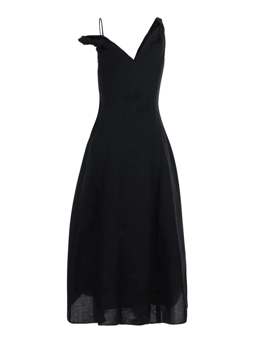 Rochie ROHE neagra din bumbac - Img 2