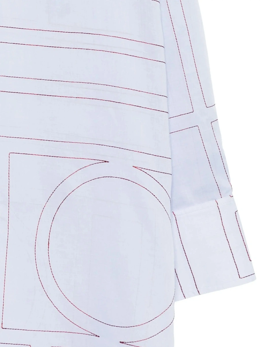 Rochie TOTEME albastra din amestec de bumbac - Img 5