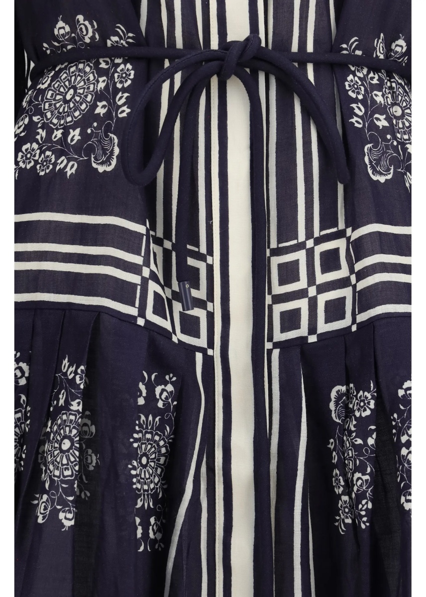Rochii Banderra floral print Midi Shirt Dress - Img 3