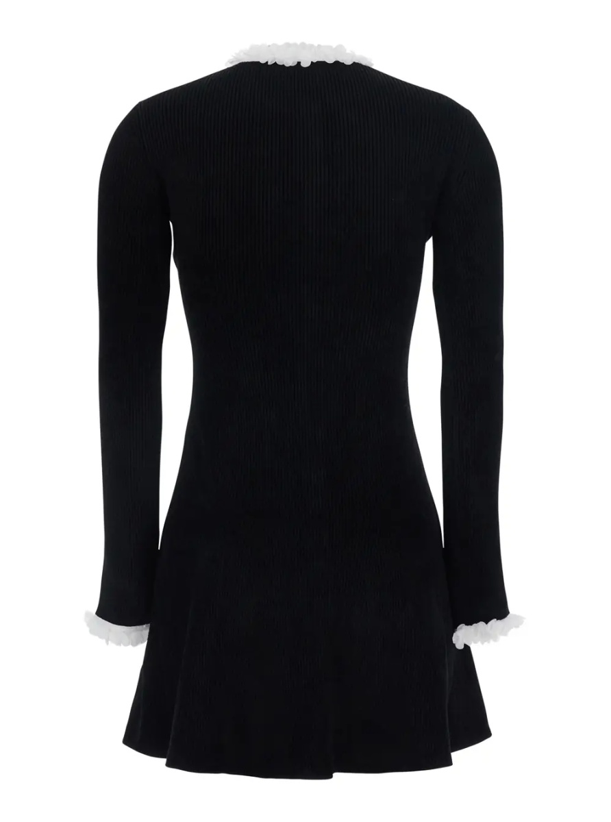 Rochii Black Mini dress with floral decorations in Blend viscose women - Img 2