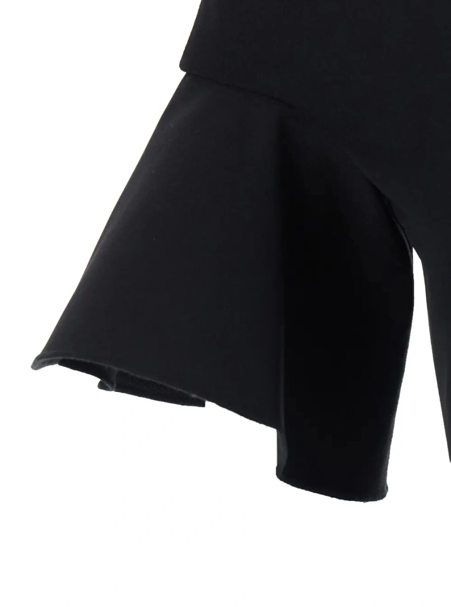 Rochii 'Cielo' Black Long Dress with Off-shoulder and Hidden Zip Closure at the Back in Tech Fabric Women - Img 3