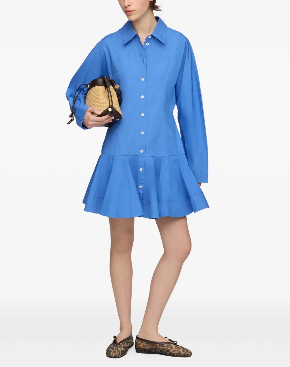 Rochii Cotton Shirt Dress with balloon skirt - Img 4