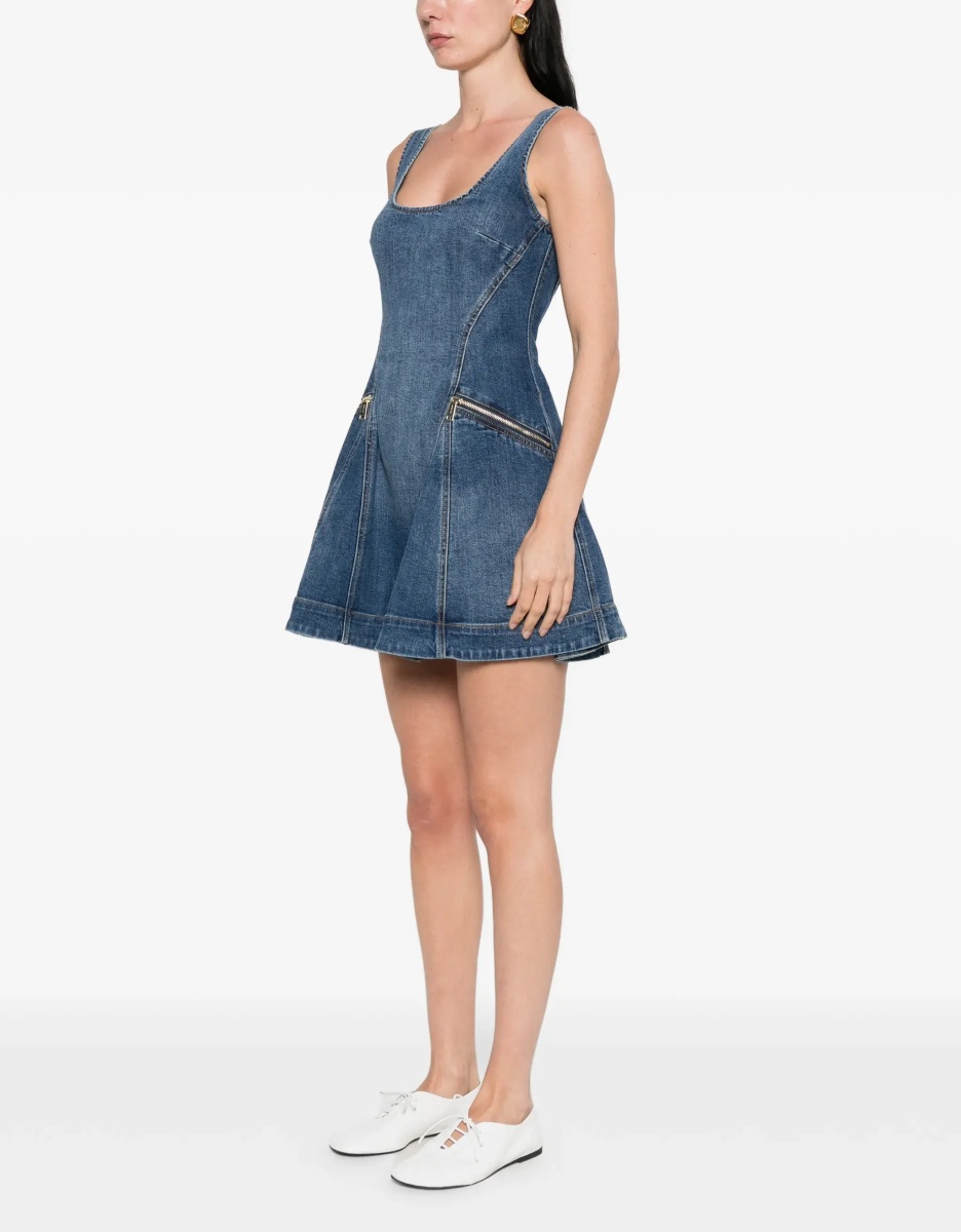 Rochii Denim flared mini Dress - Img 5