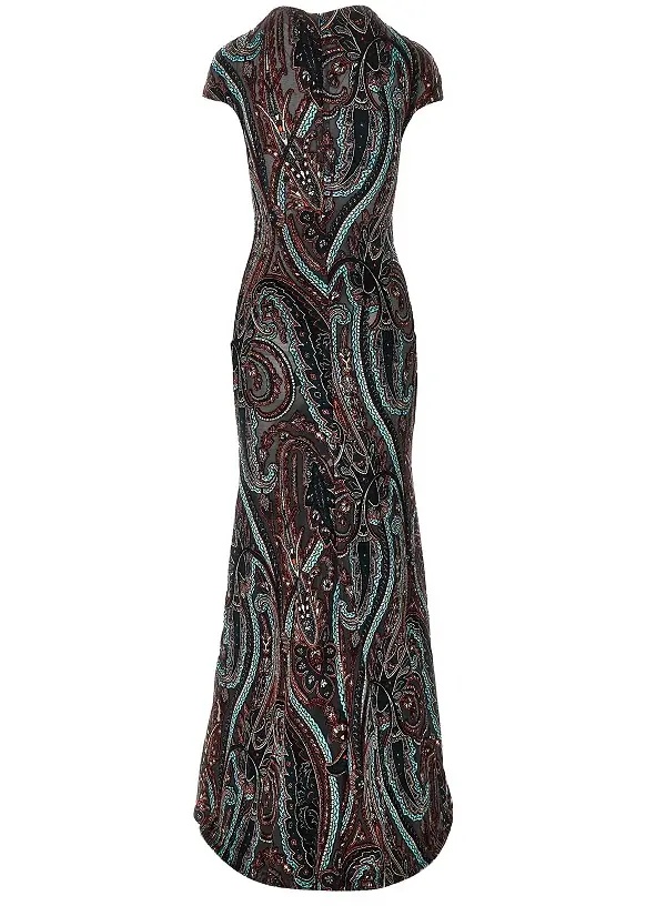 Rochii Dévoré velvet long dress - Img 3