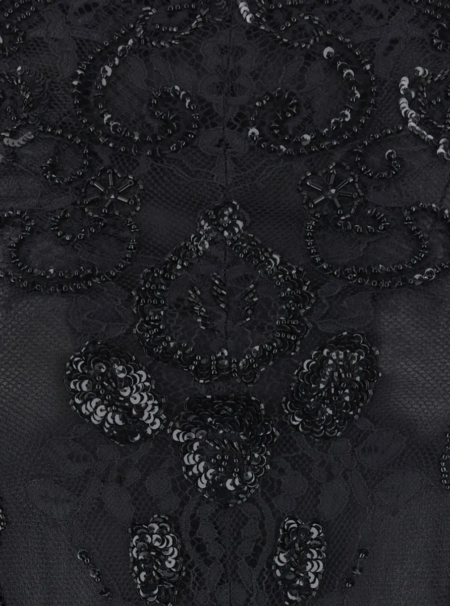 Rochii DRESS with collar and long sleeves in Tech Fabric Black women - Img 3