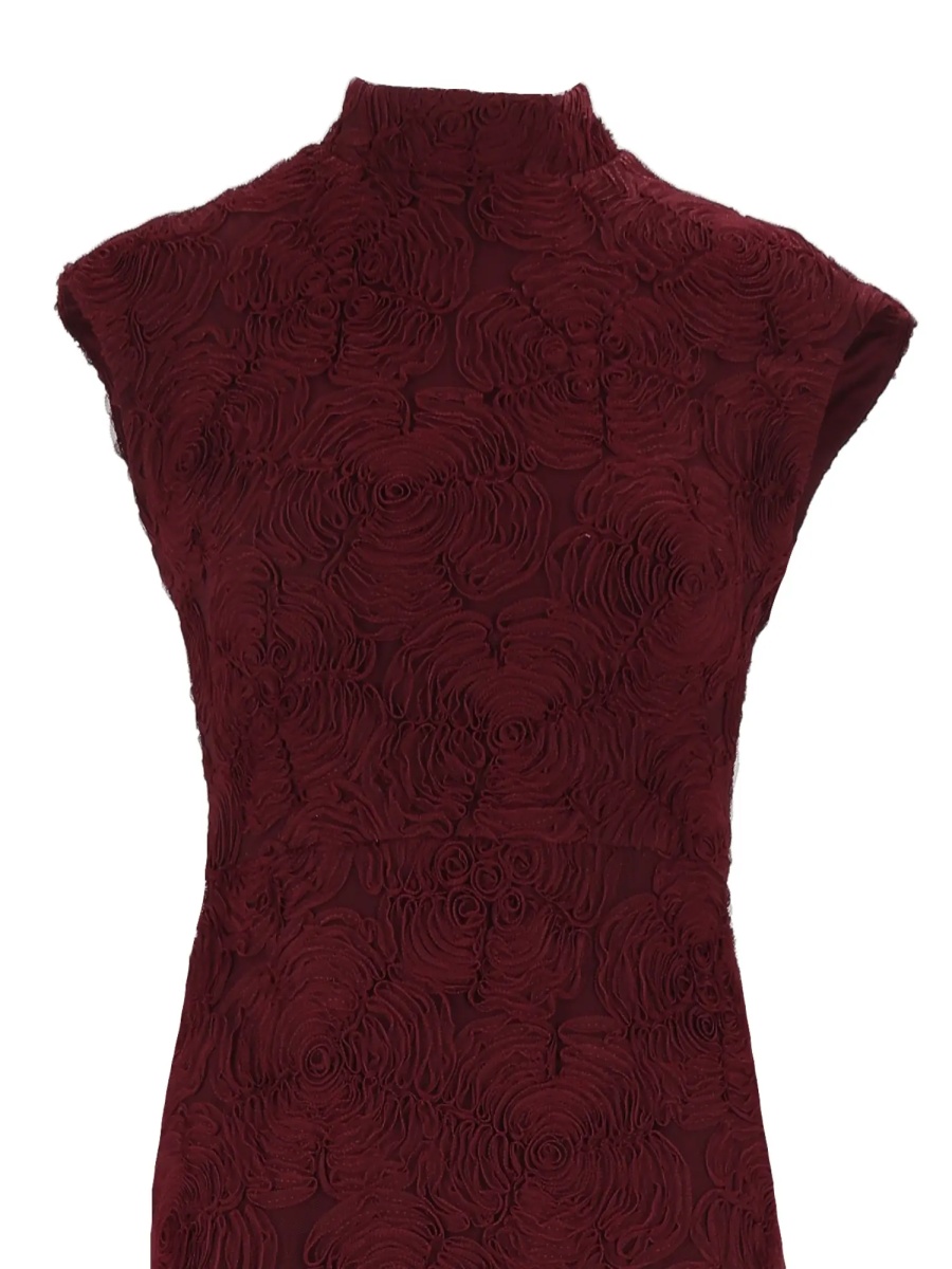 Rochii FLOWER MESH MAXI DRESS Decadent Chocolate (Tight Fit) - Img 3