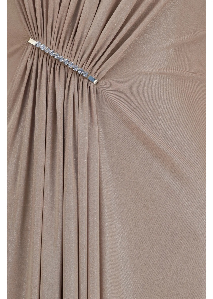 Rochii Long chiffon Dress with crystal detail - Img 3