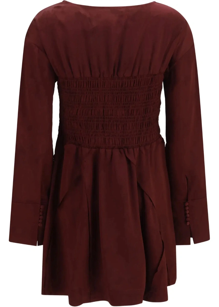 Rochii Long-sleeve satin Mini Dress - Img 4