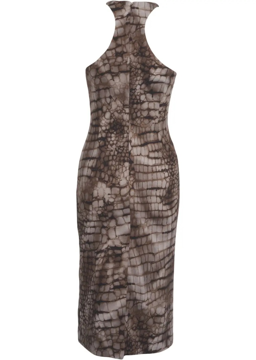 Rochii Midi dress with animal print - Img 3