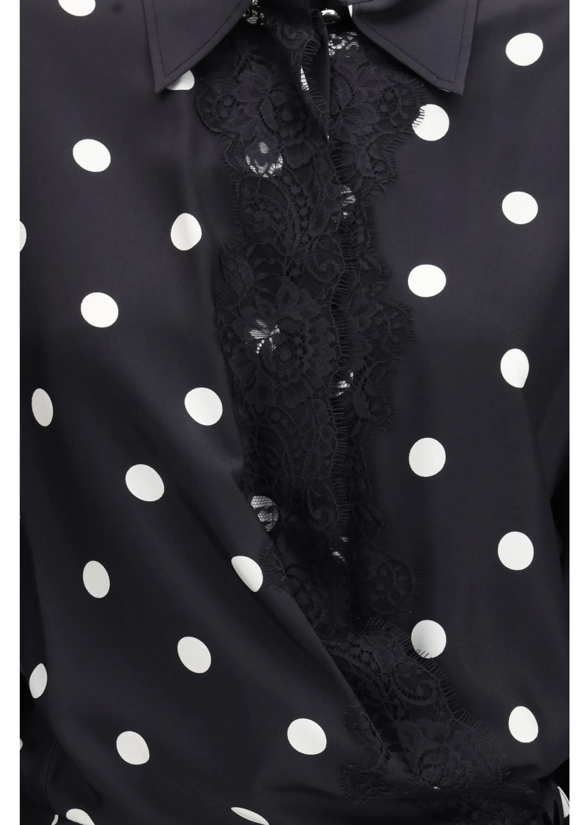 Rochii Polka dot lace Dress with drawstring - Img 3