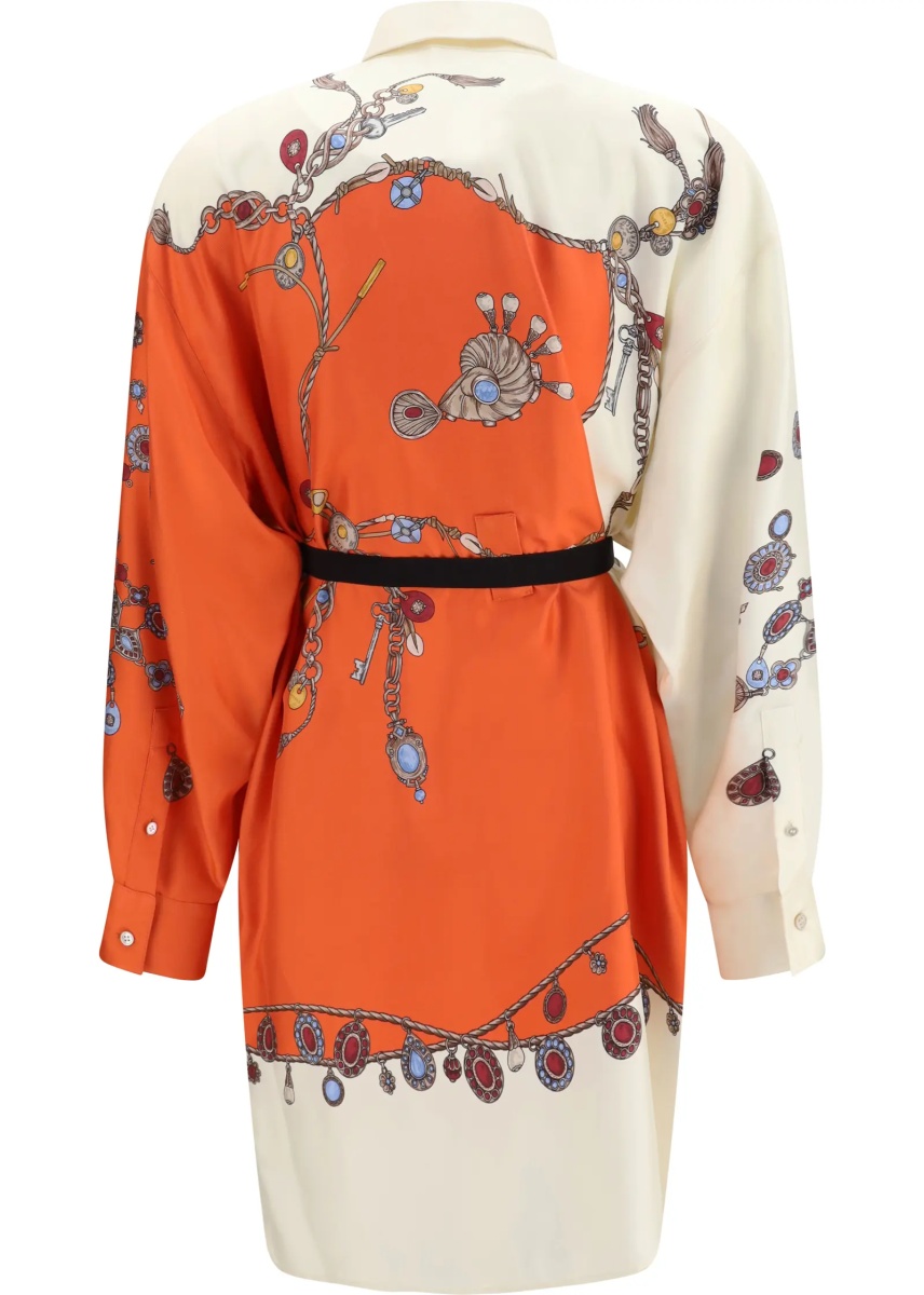 Rochii Printed silk shirt mini Dress - Img 2
