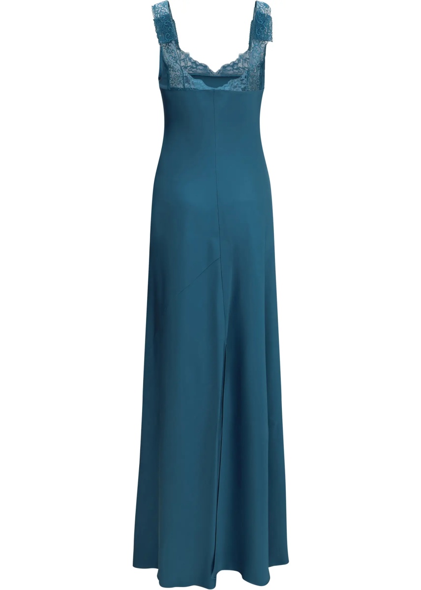Rochii satin maxi Dress with lace trims - Img 2