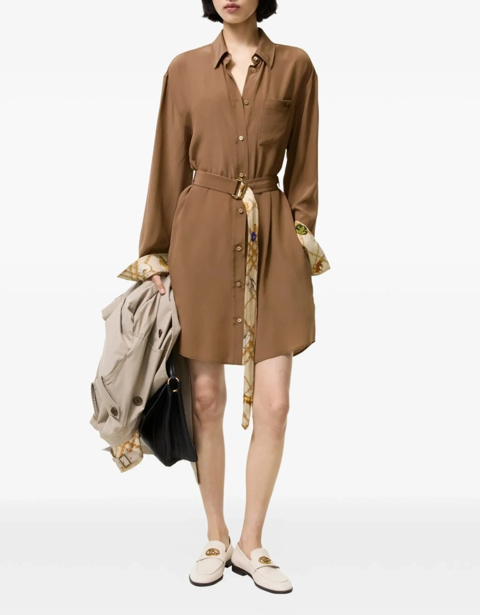 Rochii Silk crêpe de chine shirt Dress - Img 4