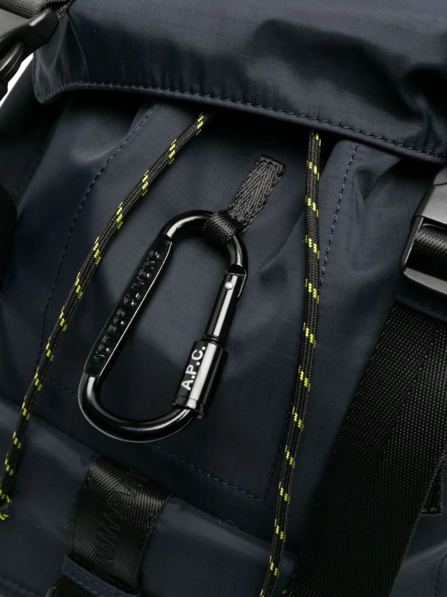 Rucsac A.P.C. albastru din nylon - Img 4
