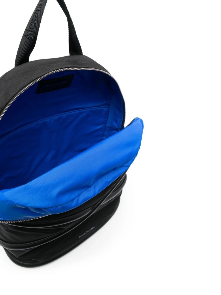 Rucsac Alexander McQueen negru din piele si material textil - Img 5