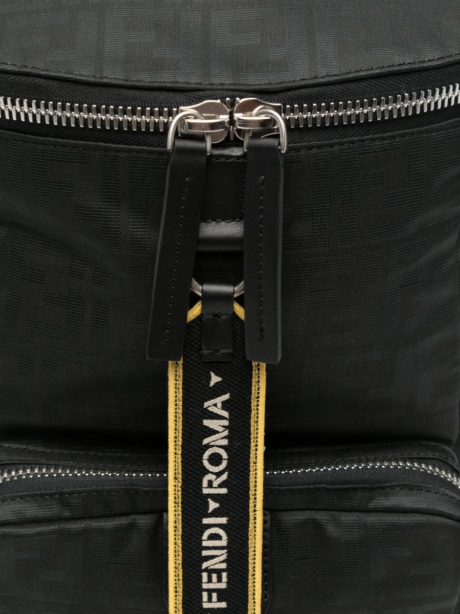 Rucsac Fendi negru din polyester - Img 4
