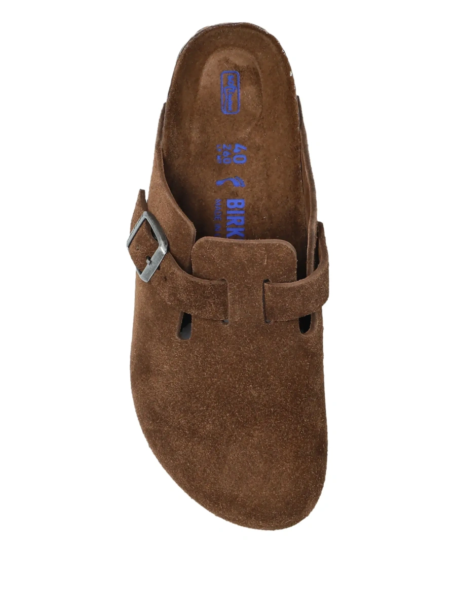 Saboti Birkenstock 'Boston' maro din piele intoarsa - Img 6