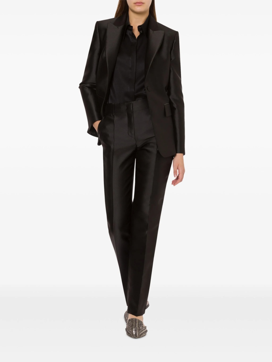 Sacou Alberta Ferretti negru din matase si polyester - Img 2