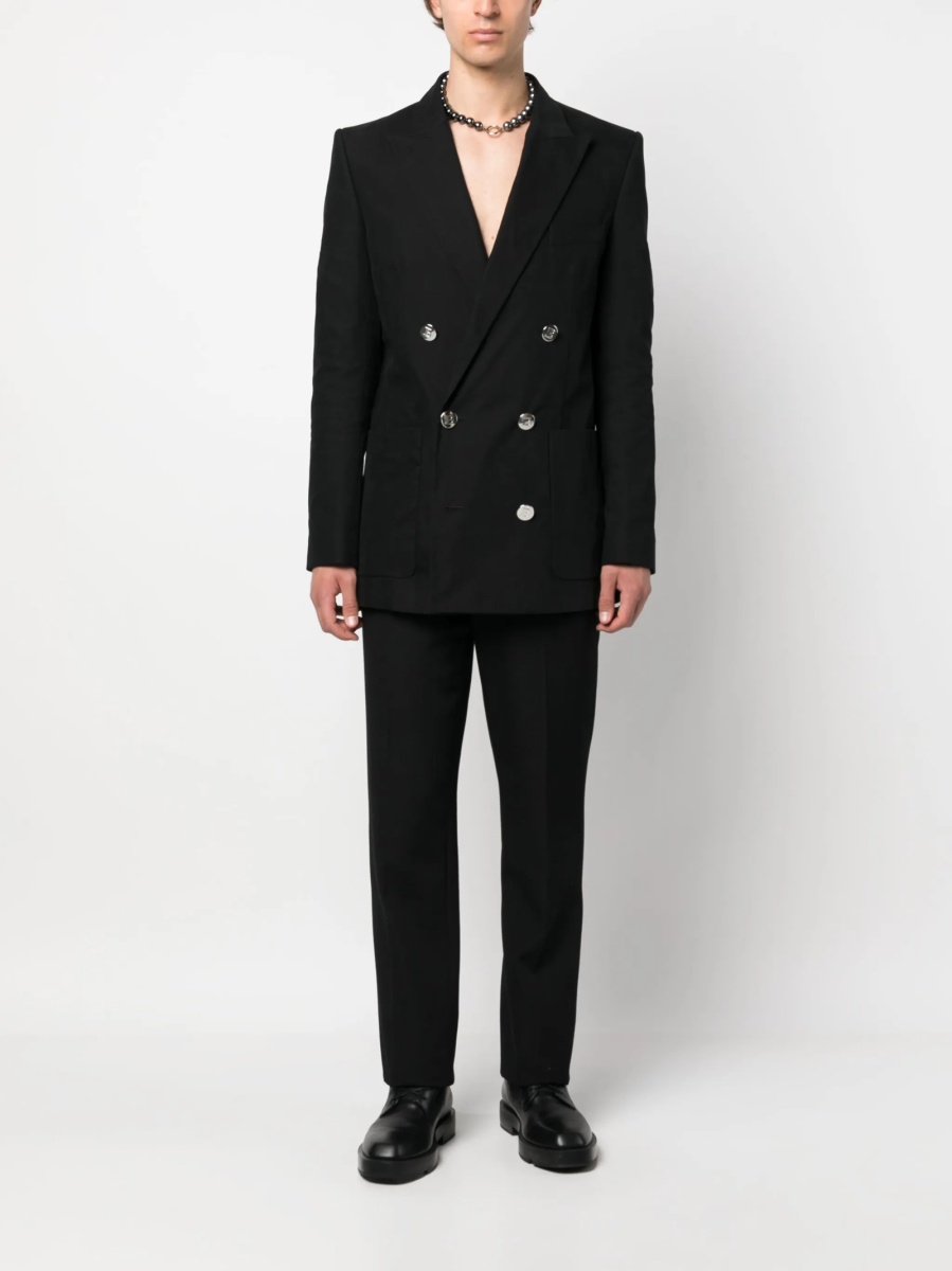 Sacou Balmain negru din polyester si bumbac - Img 2
