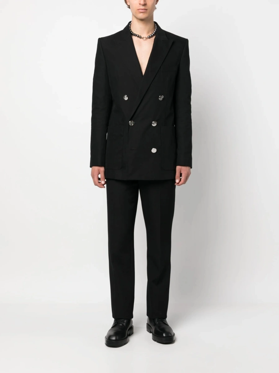 Sacou Balmain negru din polyester si bumbac - Img 2