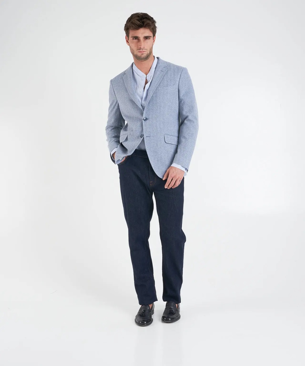 Sacou Blazer with herringbone pattern - Img 3