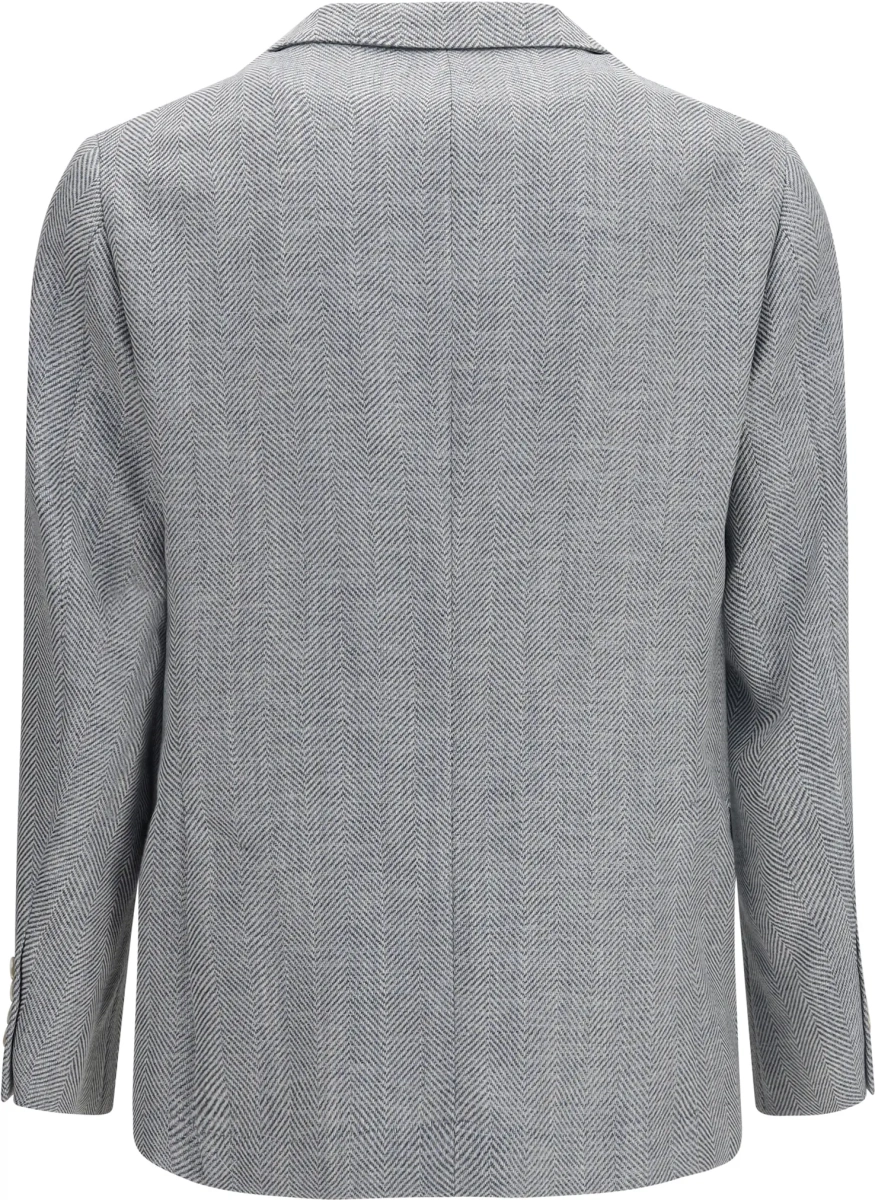 Sacou Brunello Cucinelli multicolor din lana si alpaca - Img 2