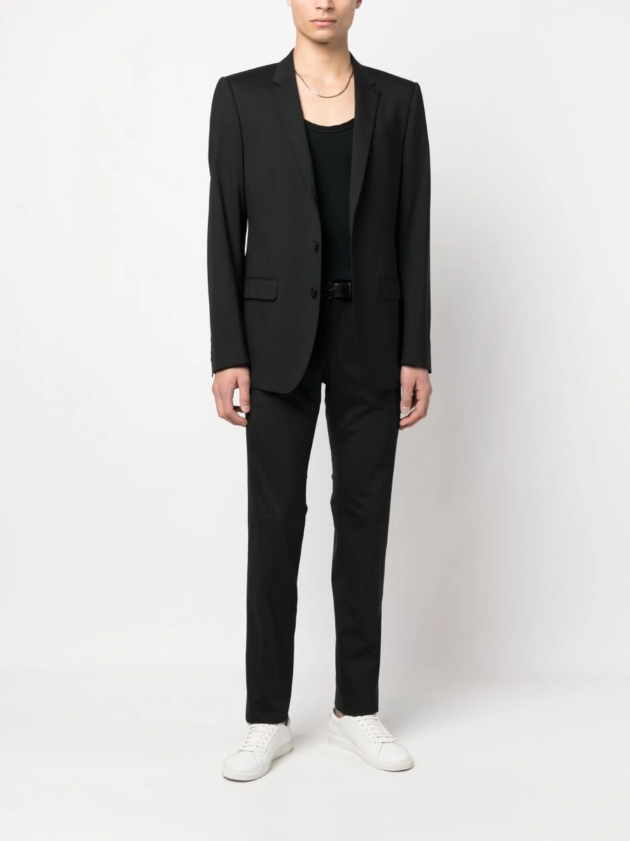 Sacou Dolce &amp; Gabbana DG Essentials negru din spandex/elastan si lana - Img 2
