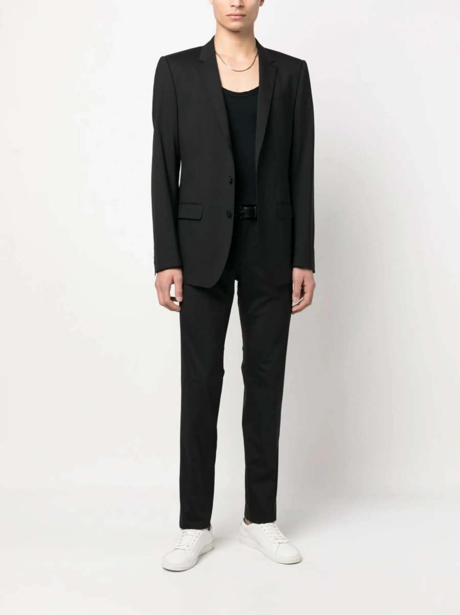 Sacou Dolce &amp; Gabbana DG Essentials negru din spandex/elastan si lana - Img 2