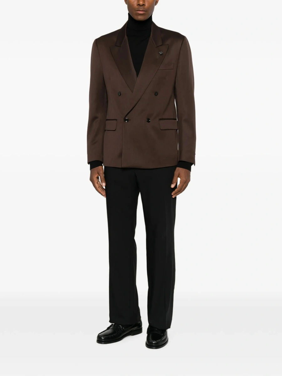 Sacou elegant Lardini maro din lana - Img 2