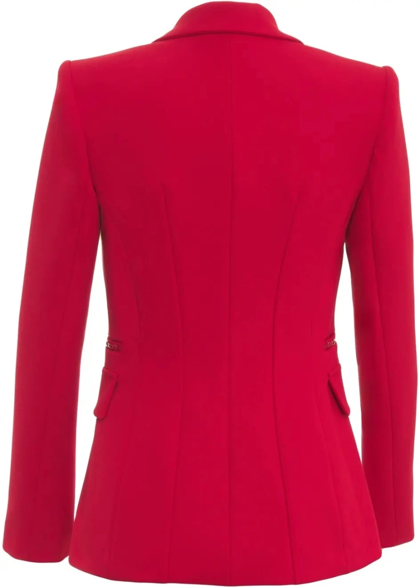Sacou Elisabetta Franchi rosu - Img 3