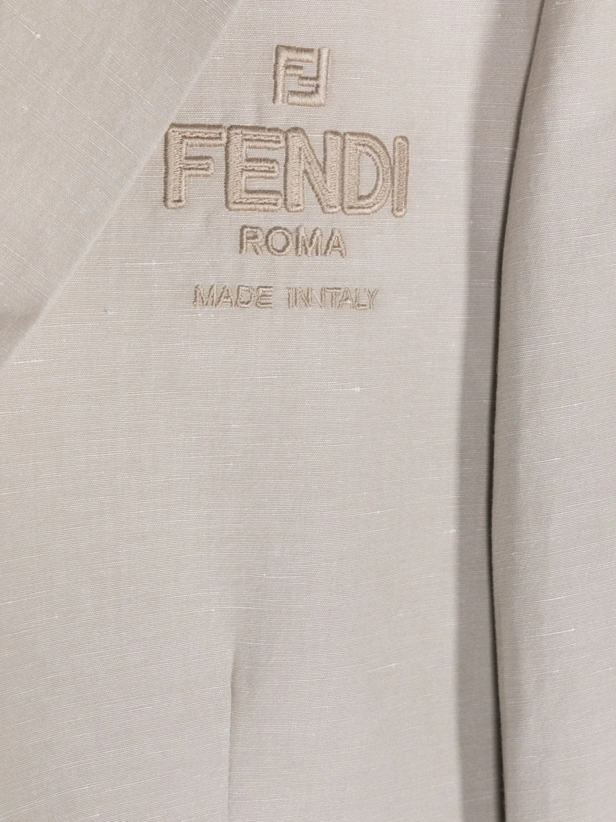 Sacou Fendi neutru din in si bumbac - Img 3