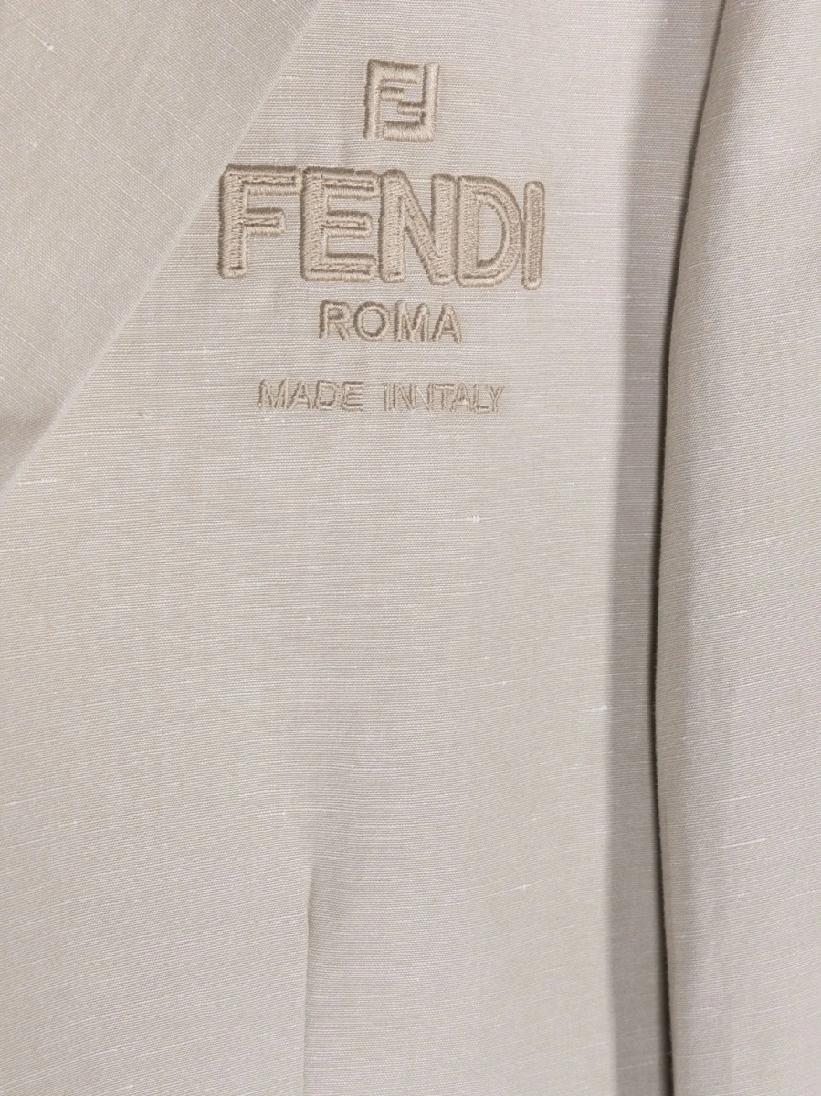 Sacou Fendi neutru din in si bumbac - Img 3
