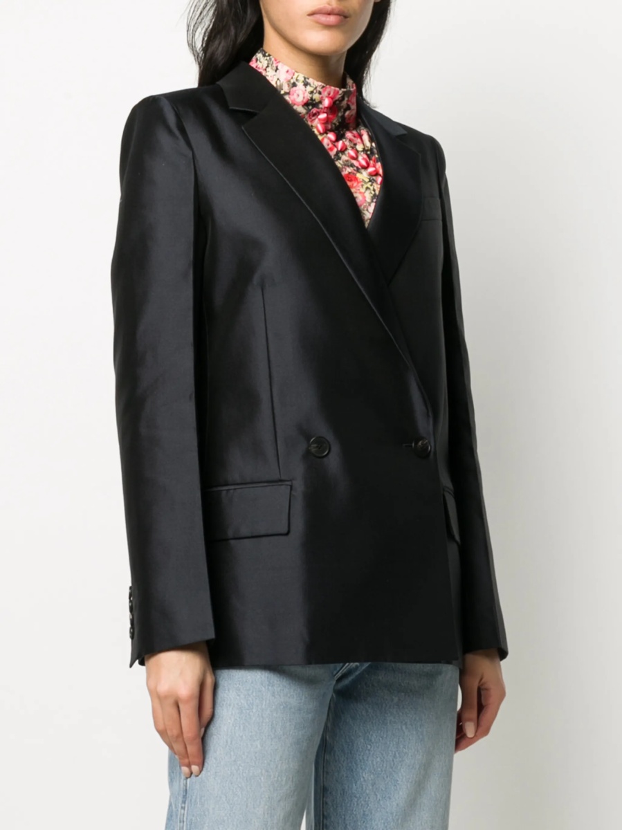 Sacou Givenchy albastru din lana si matase - Img 3