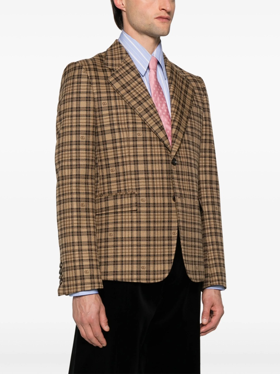 Sacou Gucci maro din polyester si lana - Img 3