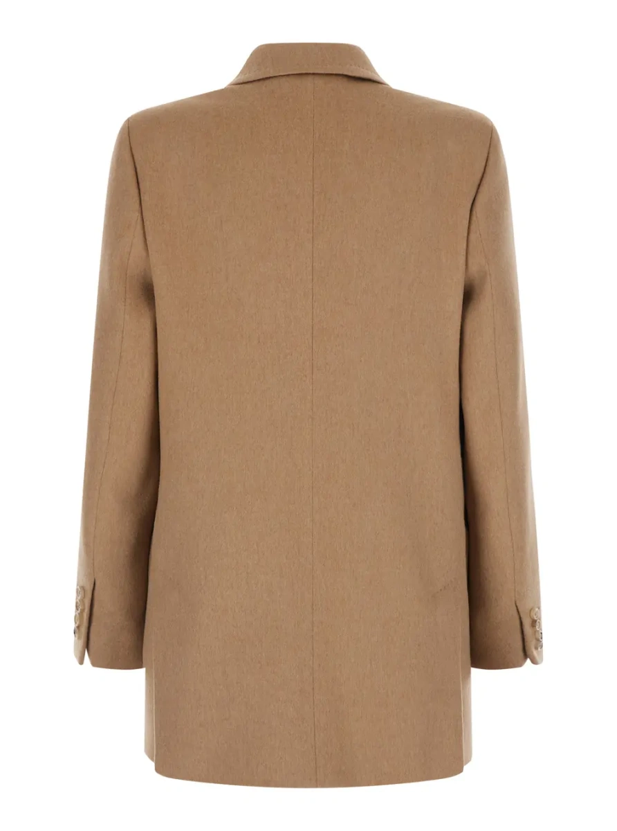 Sacou Jacket OLIMPIA in beige fabric for women - Img 2