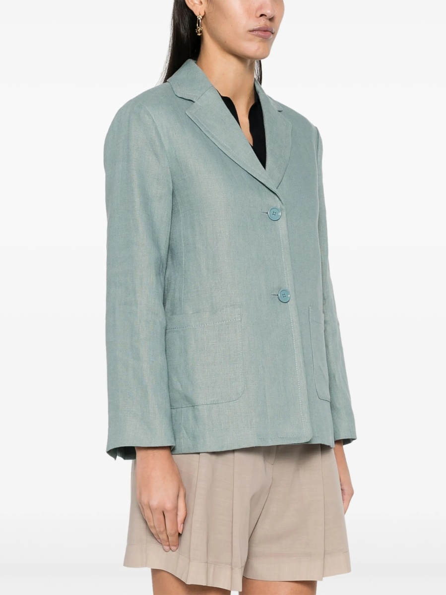 Sacou Max Mara albastru din in - Img 3