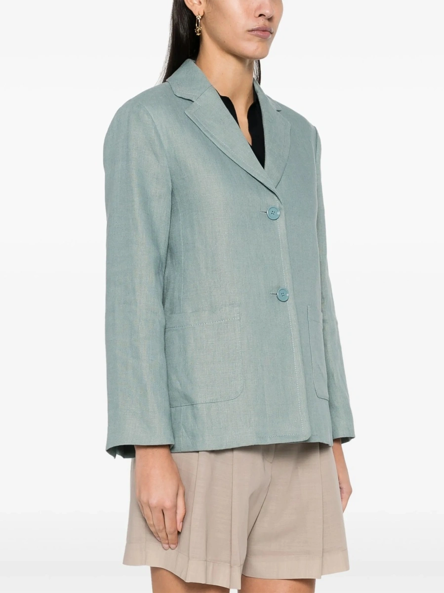 Sacou Max Mara albastru din in - Img 3