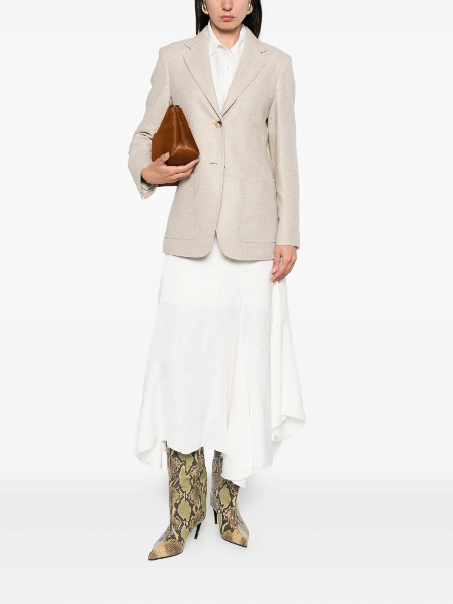 Sacou Max Mara neutru din casmir si lana alpaca - Img 2