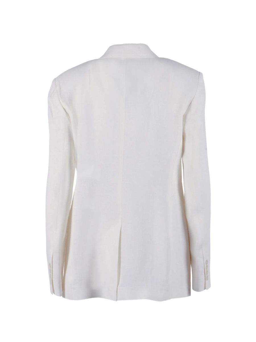Sacou MaxMara Studio alb din in - Img 2