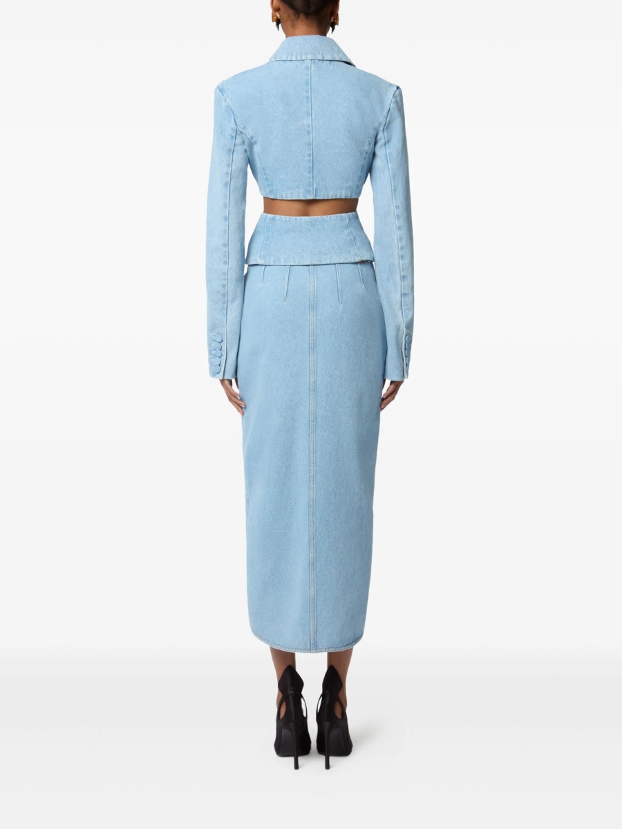 Sacou Nina Ricci albastru din bumbac - Img 4