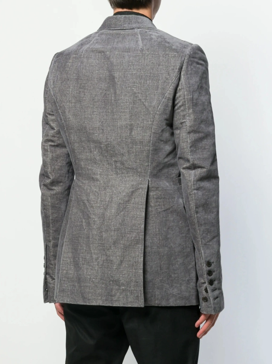 Sacou Rick Owens gri din bumbac si in - Img 4